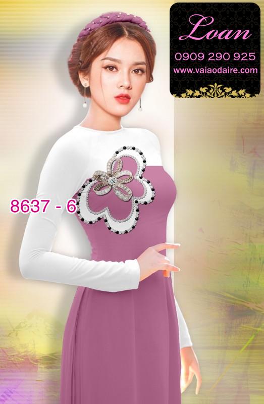 Vải áo dài hoa 3D