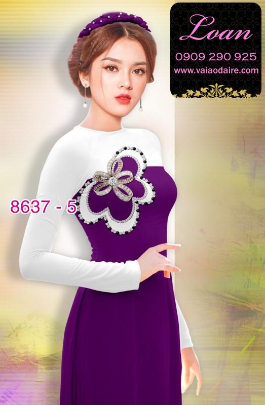 Vải áo dài hoa 3D