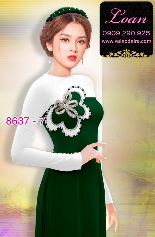 Vải áo dài hoa 3D