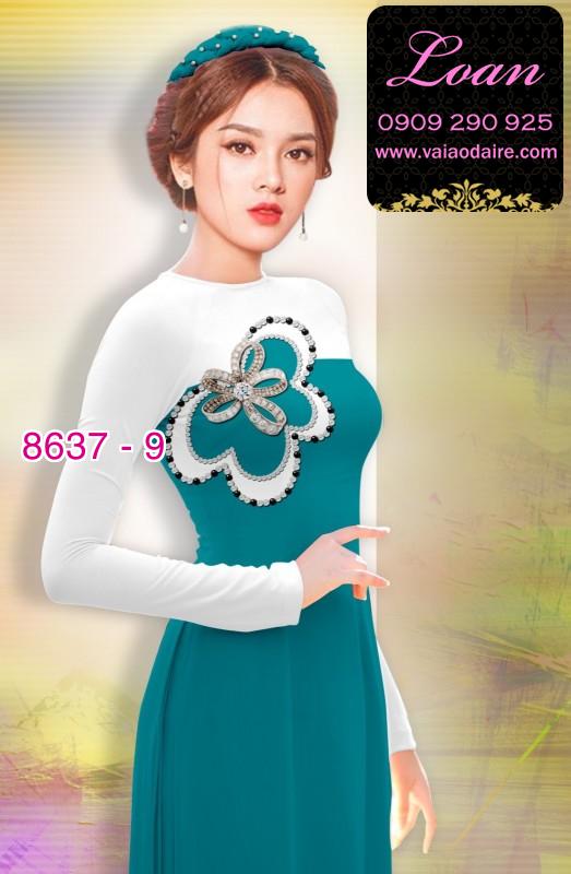 Vải áo dài hoa 3D