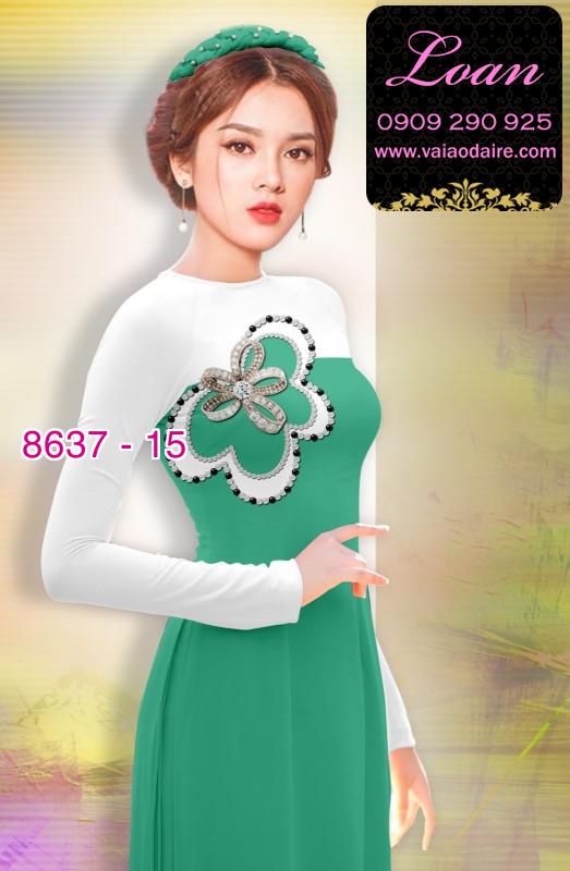 Vải áo dài hoa 3D