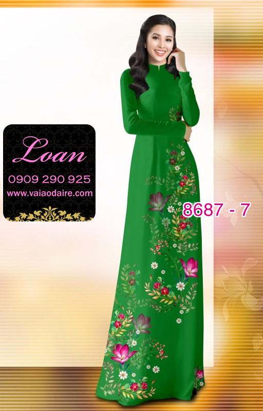 Vải áo dài hoa 3D