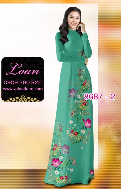 Vải áo dài hoa 3D