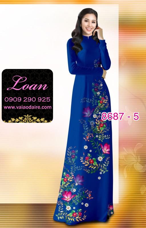 Vải áo dài hoa 3D