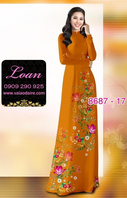 Vải áo dài hoa 3D