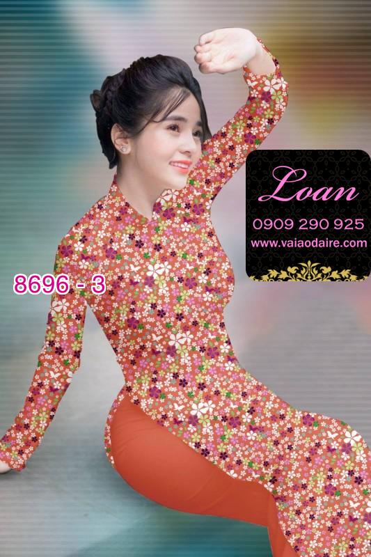 Vải áo dài hoa nhí