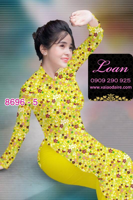 Vải áo dài hoa nhí