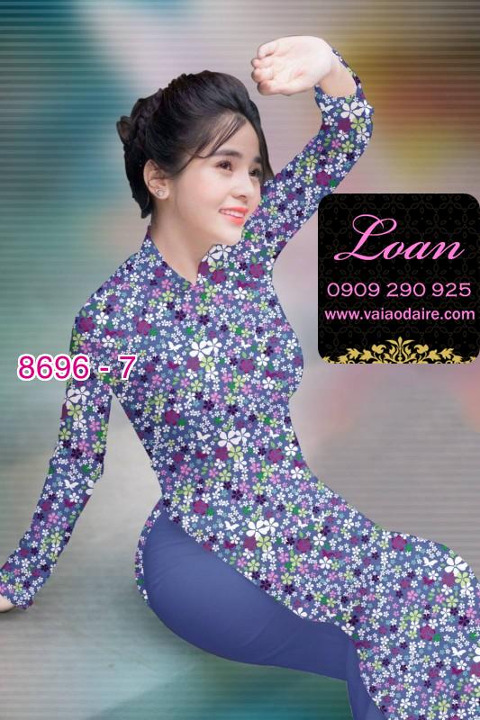 Vải áo dài hoa nhí