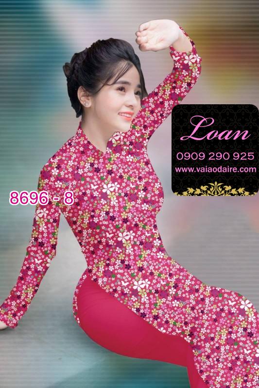 Vải áo dài hoa nhí