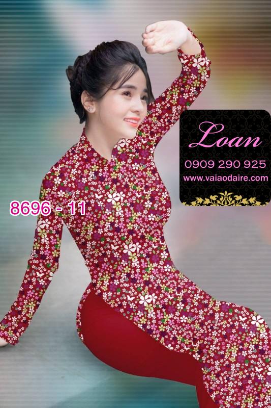 Vải áo dài hoa nhí