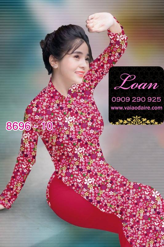 Vải áo dài hoa nhí