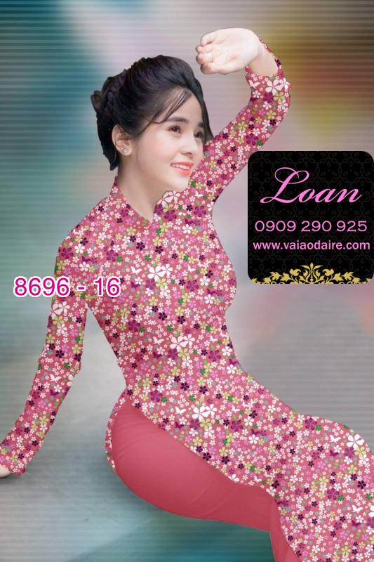 Vải áo dài hoa nhí