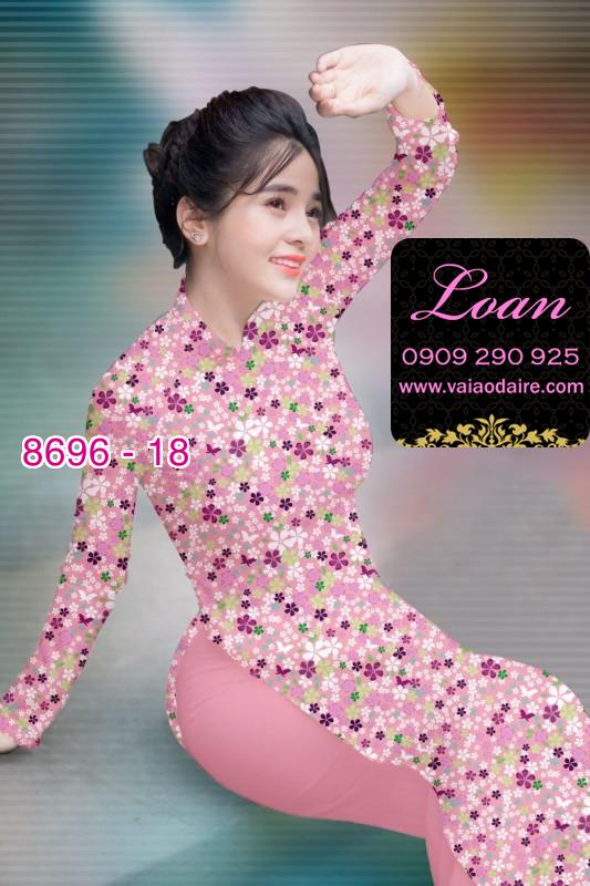 Vải áo dài hoa nhí