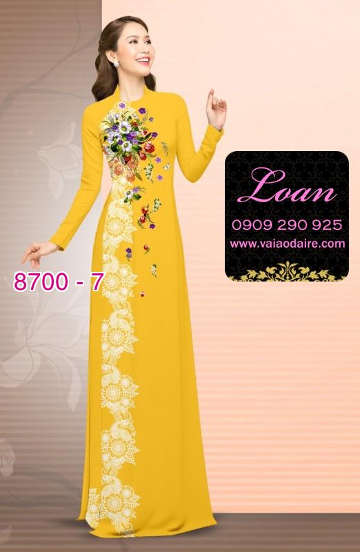 Vải áo dài hoa văn dọc