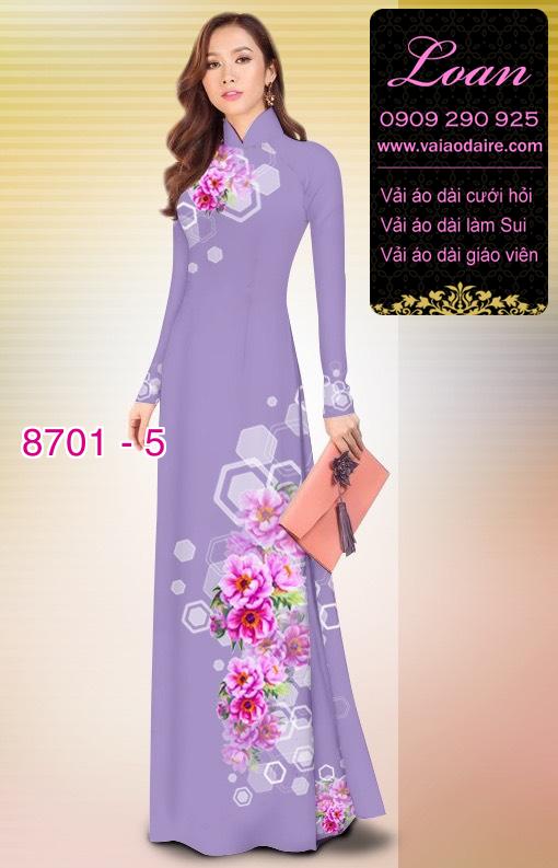 Vải áo dài hoa văn dọc