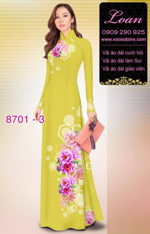 Vải áo dài hoa văn dọc