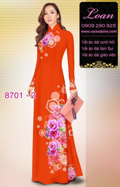 Vải áo dài hoa văn dọc
