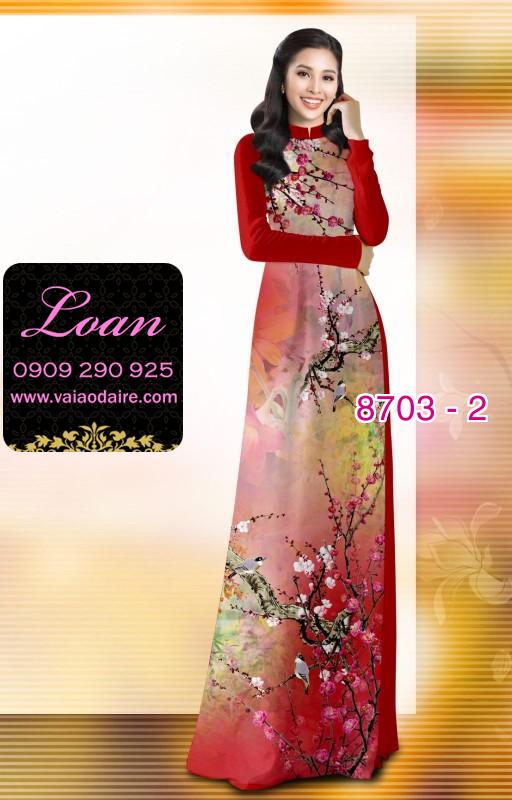 Vải áo dài hoa Đào