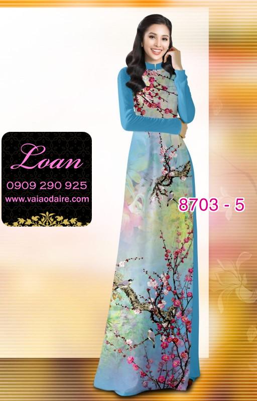 Vải áo dài hoa Đào