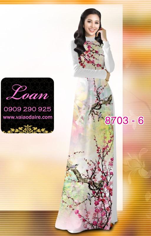 Vải áo dài hoa Đào