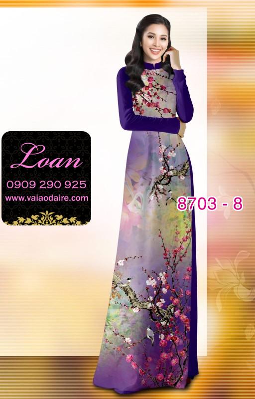 Vải áo dài hoa Đào