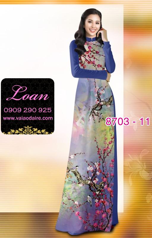 Vải áo dài hoa Đào
