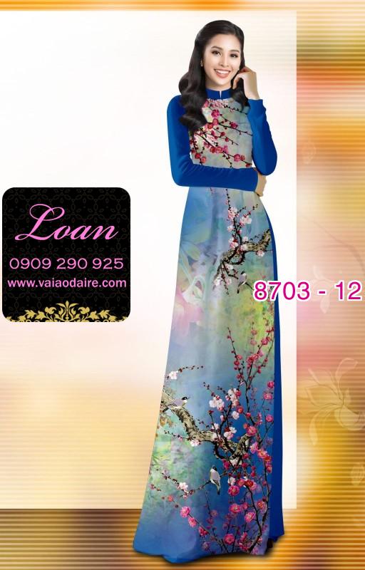 Vải áo dài hoa Đào