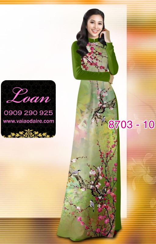 Vải áo dài hoa Đào