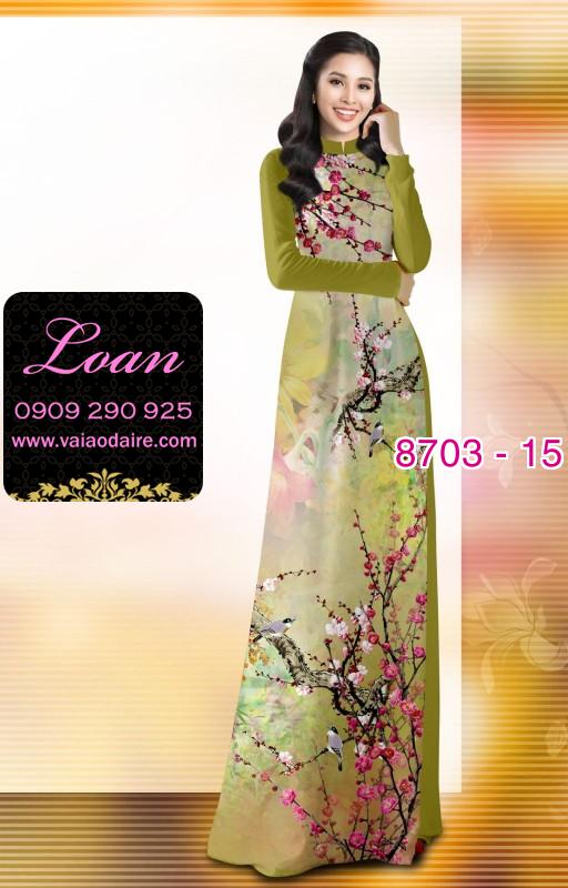 Vải áo dài hoa Đào