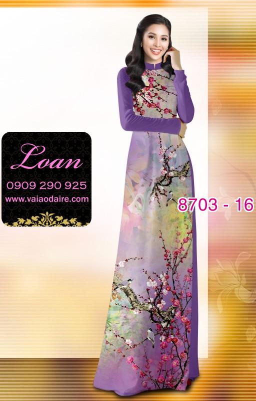 Vải áo dài hoa Đào