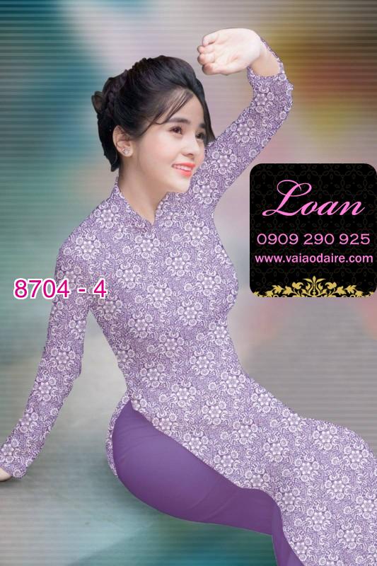 Vải áo dài hoa nhí