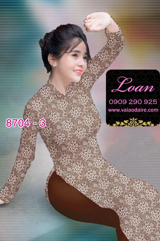 Vải áo dài hoa nhí