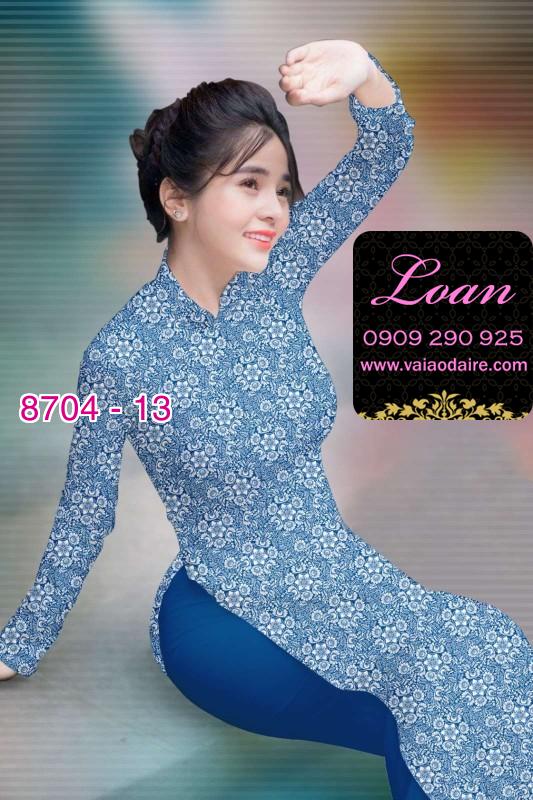 Vải áo dài hoa nhí
