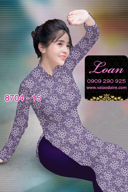 Vải áo dài hoa nhí