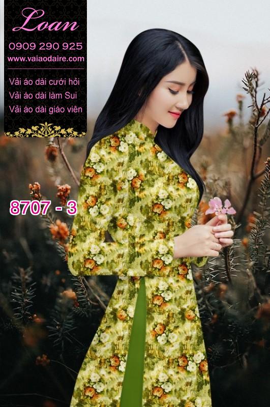 Vải áo dài hoa nhí