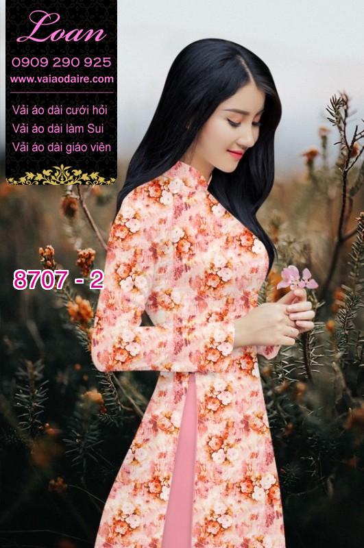 Vải áo dài hoa nhí