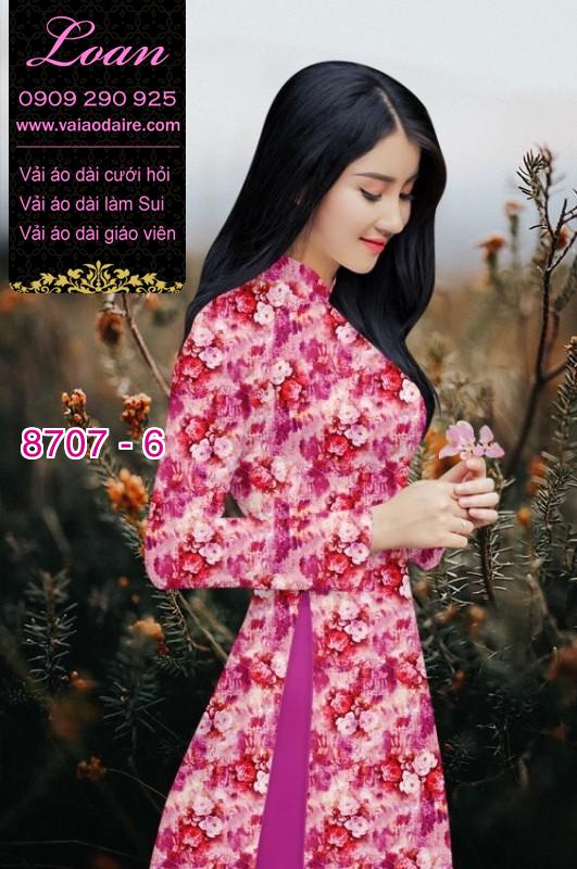 Vải áo dài hoa nhí