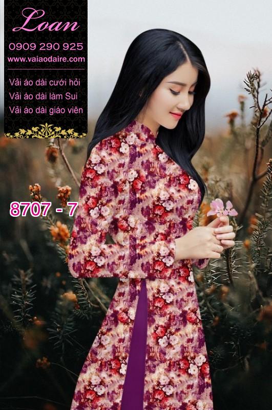 Vải áo dài hoa nhí