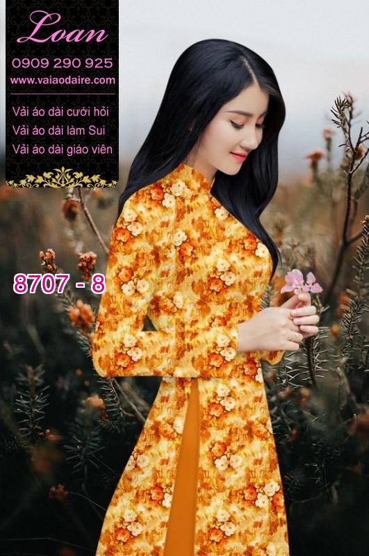 Vải áo dài hoa nhí