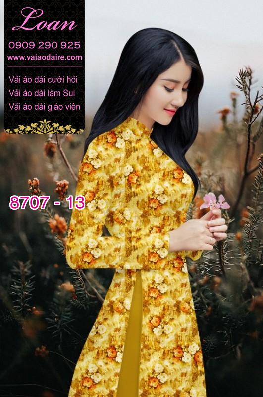 Vải áo dài hoa nhí