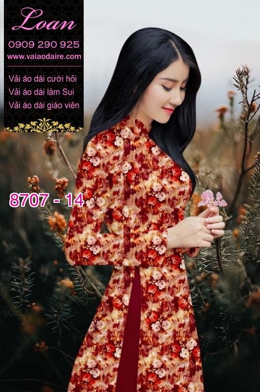 Vải áo dài hoa nhí
