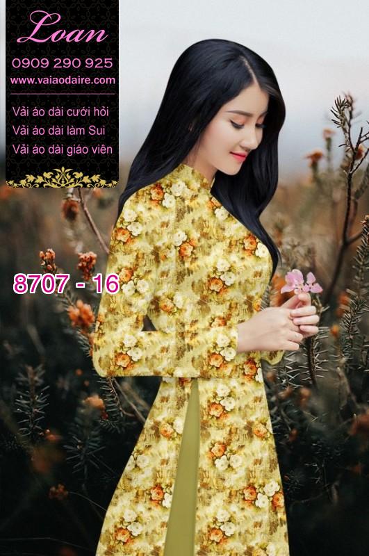 Vải áo dài hoa nhí