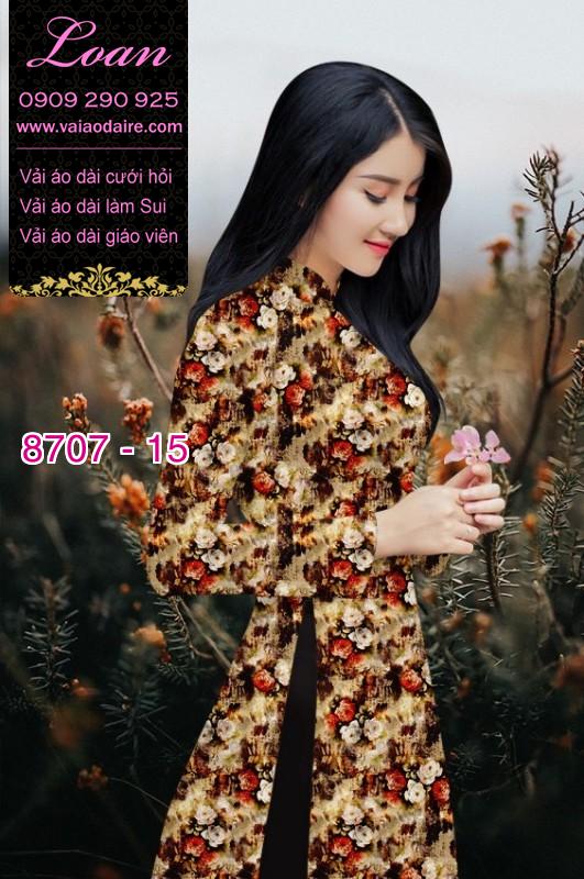 Vải áo dài hoa nhí