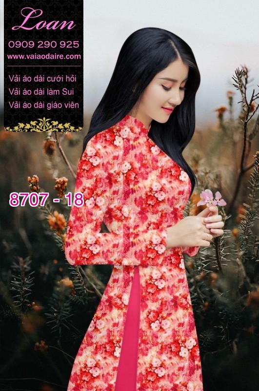Vải áo dài hoa nhí