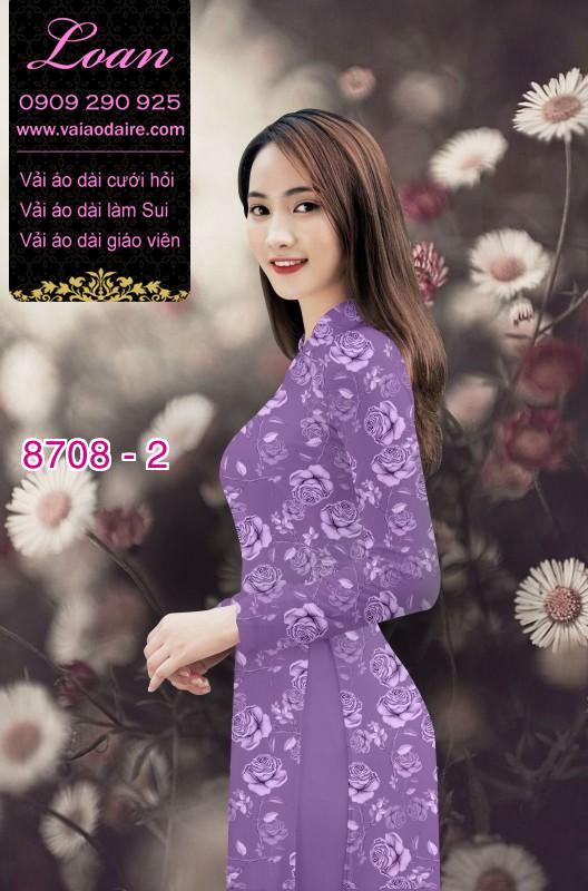 Vải áo dài hoa nhí