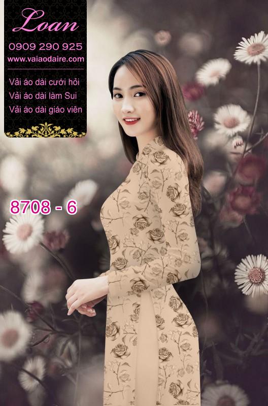Vải áo dài hoa nhí