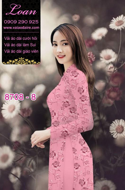 Vải áo dài hoa nhí