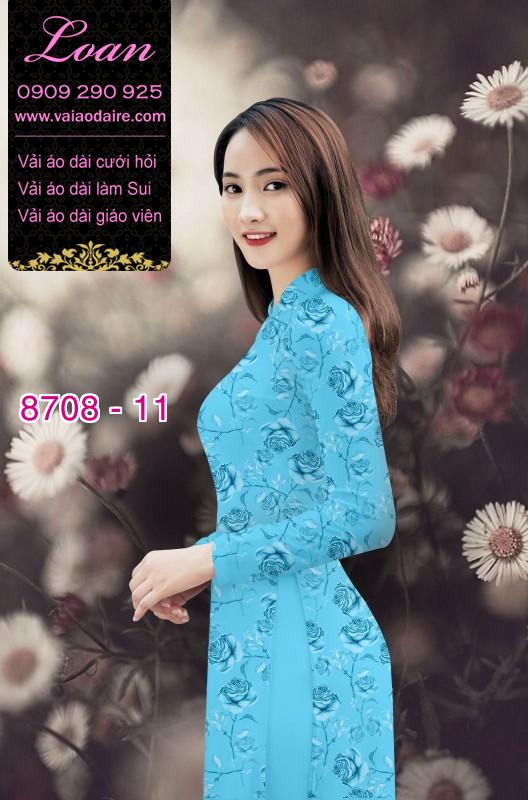 Vải áo dài hoa nhí