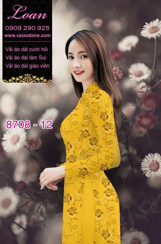 Vải áo dài hoa nhí