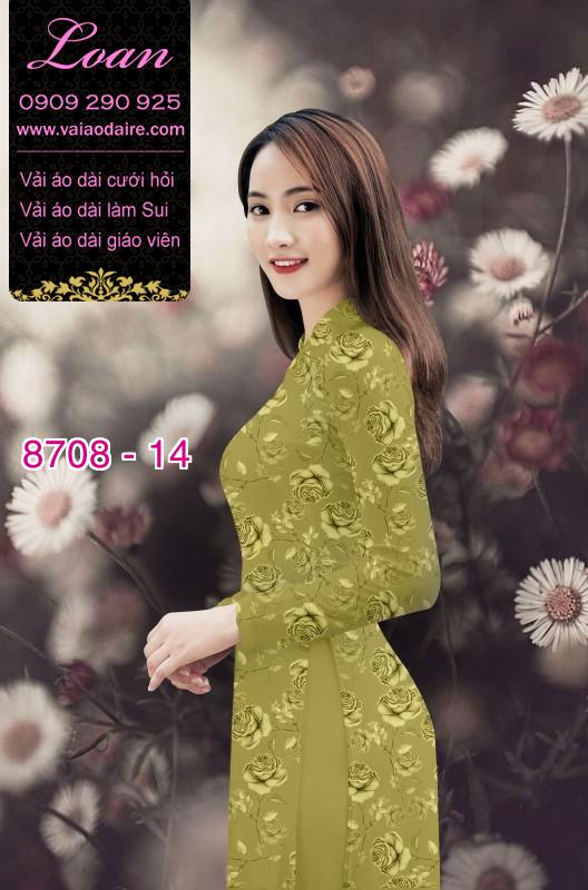 Vải áo dài hoa nhí